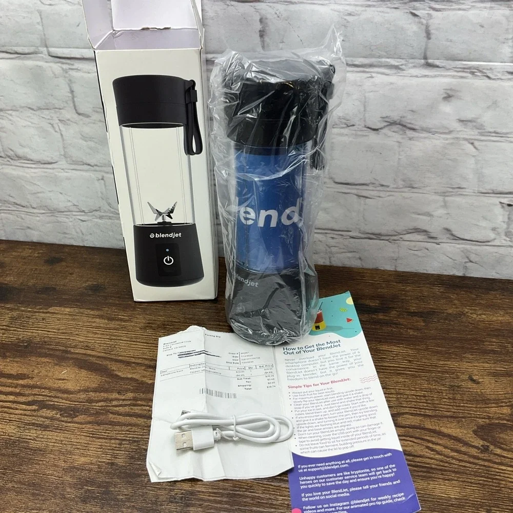 NEW Original BlendJet One Portable Chargeable Blender 12oz‎ Black